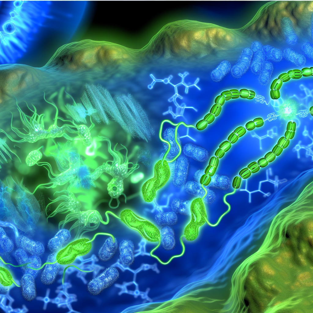 Scientific illustration of spermidine molecule activating autophagy and cellular cleanup mechanisms in mitochondria