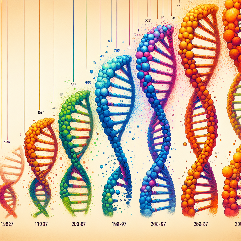 DNA methylation pattern showing epigenetic age testing and biological aging